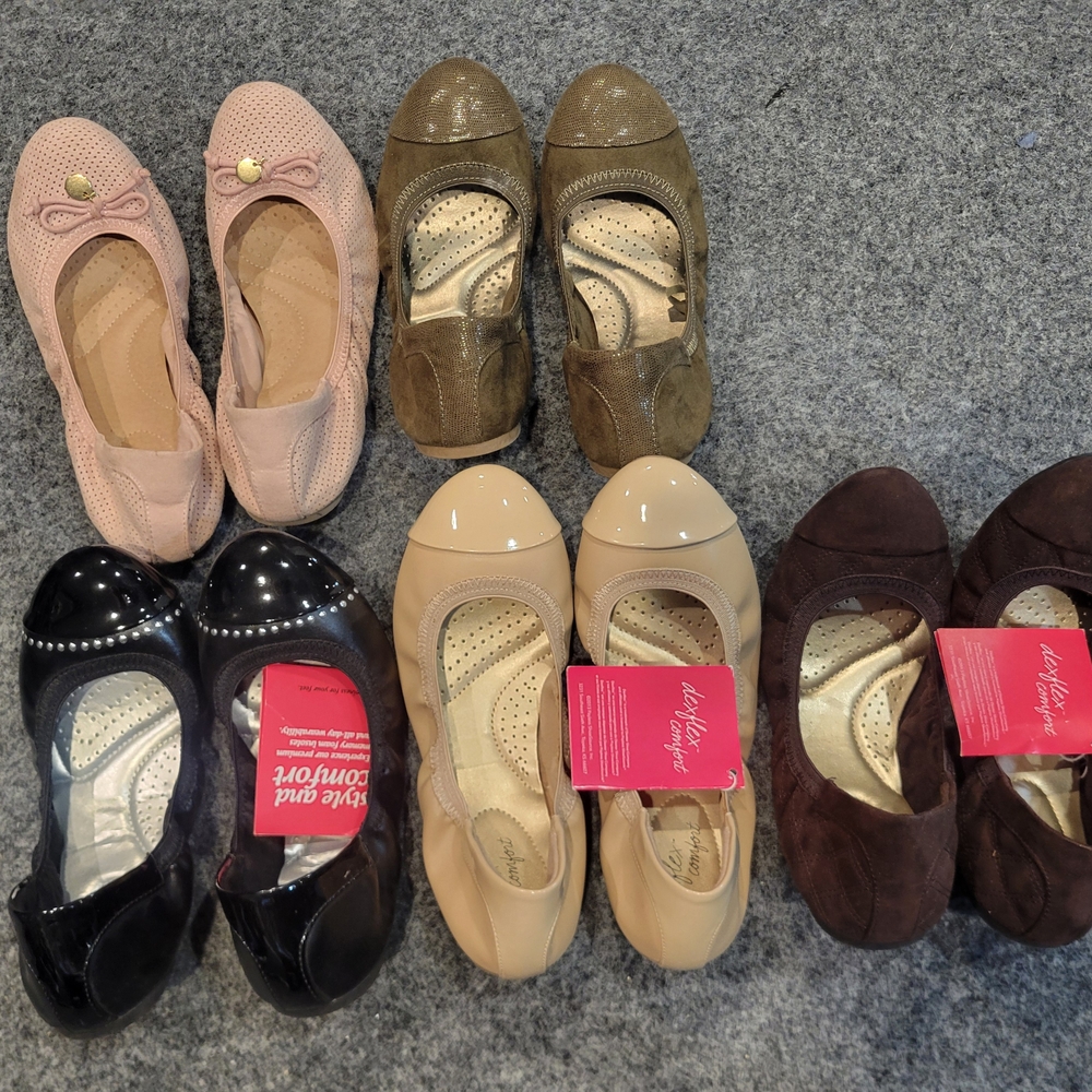 Dexflex Comfort Pink and Brown Flats